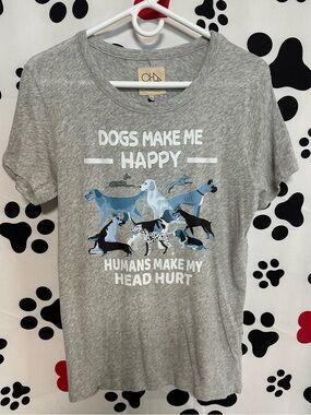 Dog Graphic Crewneck Tee - NIP
